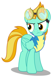 Size: 2020x3000 | Tagged: safe, artist:brony-works, lightning dust, pony, clothes, high res, simple background, solo, transparent background, uniform, vector, wonderbolt trainee uniform