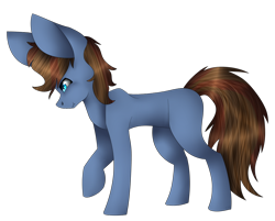 Size: 1024x824 | Tagged: safe, artist:fizzy2014, oc, oc only, earth pony, pony, male, raised hoof, simple background, solo, stallion, transparent background