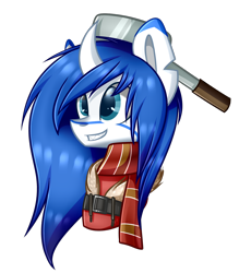 Size: 1322x1440 | Tagged: safe, artist:despotshy, oc, oc only, oc:prince nova, original species, shark pony, bust, clothes, male, pan, portrait, scarf, simple background, solo, stallion, transparent background