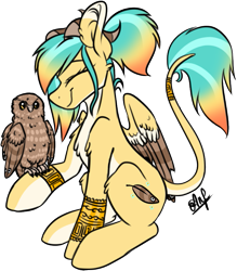 Size: 749x855 | Tagged: safe, artist:akimi--chan, oc, oc only, owl, pegasus, pony, simple background, solo, transparent background