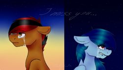 Size: 3847x2197 | Tagged: safe, artist:pinkcloudhugger, oc, oc only, oc:candy cloud, oc:samir, pony, bust, portrait