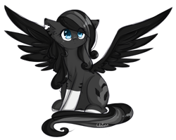 Size: 1549x1235 | Tagged: safe, artist:chimeeri, oc, oc only, oc:lightwing feather, pony, heart eyes, simple background, solo, spread wings, transparent background, wingding eyes, wings