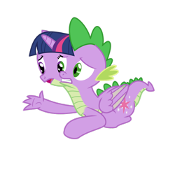 Size: 1024x1024 | Tagged: safe, artist:mlpconjoinment, spike, twilight sparkle, twilight sparkle (alicorn), alicorn, dragon, pony, conjoined, fusion, simple background, transparent background, wat, we have become one, what has magic done, what has science done