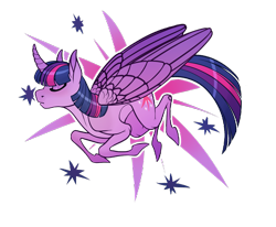 Size: 1391x1146 | Tagged: safe, artist:nekokote, twilight sparkle, twilight sparkle (alicorn), alicorn, pony, curved horn, cutie mark background, eyes closed, female, mare, simple background, solo, transparent background