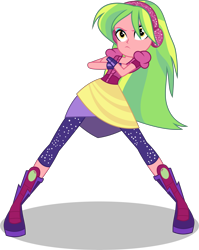 Size: 7569x9500 | Tagged: safe, artist:limedazzle, lemon zest, dance magic, equestria girls, spoiler:eqg specials, absurd resolution, boots, clothes, crossed arms, dance magic (song), eyeshadow, female, looking at you, makeup, simple background, solo, transparent background