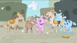 Size: 1920x1080 | Tagged: safe, screencap, cow, goat, pony, not asking for trouble, crown, discovery family logo, jewelry, magical cow, pinkie's goat story, regalia, udder