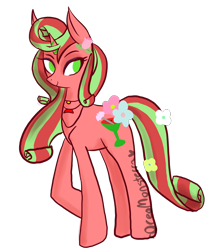 Size: 1086x1299 | Tagged: safe, artist:oreomonsterr, oc, oc only, oc:melon martini, pony, unicorn, simple background, solo, transparent background