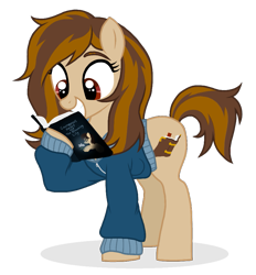 Size: 881x948 | Tagged: safe, artist:unoriginai, oc, oc only, oc:bookmark, pony, clothes, cute, female, harry potter, hoodie, mare, simple background, transparent background