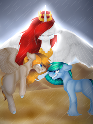 Size: 2446x3261 | Tagged: safe, artist:pinkcloudhugger, oc, oc only, oc:queen poland, alicorn, pony, alicorn oc, crying, nation ponies, poland, ponified