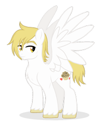 Size: 785x938 | Tagged: safe, artist:unoriginai, oc, oc only, oc:studmuffin, pegasus, pony, male, offspring, parent:bulk biceps, parent:derpy hooves, parents:derpybiceps, simple background, solo, stallion, transparent background