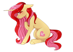 Size: 2330x1646 | Tagged: safe, artist:ohhoneybee, oc, oc only, oc:pretty shine, pony, unicorn, colored pupils, female, mare, raised hoof, simple background, sitting, solo, transparent background