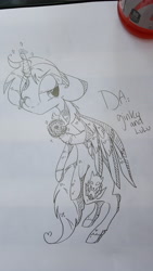 Size: 2988x5312 | Tagged: safe, artist:ginkoandlulu, oc, oc only, oc:crimson crown, alicorn, pony, absurd resolution, alicorn oc, traditional art