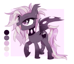 Size: 5341x4649 | Tagged: safe, artist:sorasku, oc, oc only, bat pony, changeling, hybrid, absurd resolution, female, raised hoof, reference sheet, solo