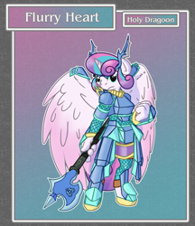 Size: 1688x1950 | Tagged: safe, artist:brownie-bytes, princess flurry heart, alicorn, anthro, unguligrade anthro, crossover, dragoon, final fantasy, holy dragoon, solo, story included