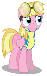 Size: 1886x3000 | Tagged: safe, artist:brony-works, meadow flower, pony, clothes, simple background, solo, transparent background, uniform, wonderbolt trainee uniform