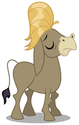 Size: 1904x3000 | Tagged: safe, artist:brony-works, cranky doodle donkey, donkey, eyes closed, majestic as fuck, simple background, solo, transparent background, vector