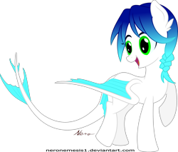 Size: 3588x3055 | Tagged: safe, artist:neronemesis1, oc, oc only, oc:snowball, dracony, hybrid, female, high res, simple background, solo, transparent background, vector