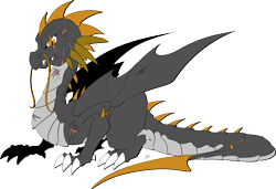 Size: 2845x1946 | Tagged: safe, artist:dormin-dim, oc, oc only, oc:dark togue, dragon, claws, fangs, looking at you, male, scar, simple background, solo, transparent background