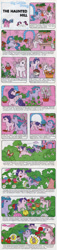 Size: 560x2468 | Tagged: safe, buttons (g1), cotton candy (g1), north star (g1), pony, comic:my little pony (g1), g1, comic, doom daisies, food, haunted hill, herbalist, injured, medicine, official, ouch, pixie, speedwell, sprain, sugar (food), sugar lump, the haunted hill, witch hazel
