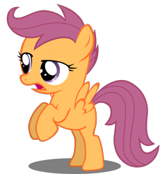 Size: 12000x12520 | Tagged: safe, artist:baronbronie, scootaloo, pegasus, pony, absurd resolution, art, bipedal, female, mare, mega absurd res, simple background, sizefull, solo, transparent background, vector