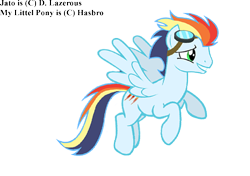 Size: 538x379 | Tagged: safe, artist:dlazerous, edit, oc, oc only, oc:jato, pony, offspring, parent:rainbow dash, parent:soarin', parents:soarindash, simple background, solo, transparent background, vector, vector edit