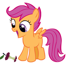 Size: 4400x4014 | Tagged: safe, artist:speedingturtle, scootaloo, pegasus, pony, owl's well that ends well, absurd resolution, apple core, female, filly, rotten apple, simple background, solo, transparent background, vector