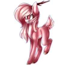 Size: 2300x2000 | Tagged: safe, artist:immagoddampony, oc, oc only, deer pony, original species, female, high res, simple background, solo, transparent background