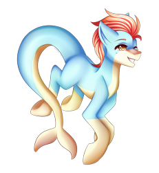 Size: 3257x3519 | Tagged: safe, artist:kurochhi, oc, oc only, oc:fearless mist, original species, shark, shark pony, male, simple background, smiling, solo, stallion, transparent background