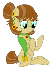 Size: 3156x4133 | Tagged: safe, artist:avarick, oc, oc only, oc:alegria, earth pony, pony, ear piercing, earring, jewelry, piercing, simple background, sitting, solo, transparent background