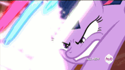 Size: 400x226 | Tagged: safe, screencap, twilight sparkle, twilight sparkle (alicorn), alicorn, pony, twilight's kingdom, angry, magic, solo, super saiyan princess