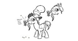 Size: 905x479 | Tagged: safe, artist:riddsorensen, mr. greenhooves, pony, concept art, food, hat, pipe, popcorn, solo