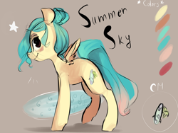 Size: 1600x1200 | Tagged: safe, artist:tamyarts, oc, oc only, oc:summer sky, pegasus, pony, reference sheet, solo