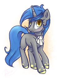 Size: 904x1225 | Tagged: safe, artist:mp-printer, oc, oc only, oc:lemony shine, pony, unicorn, female, mare, solo