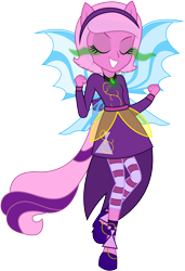 Size: 5359x7840 | Tagged: safe, artist:illumnious, oc, oc only, equestria girls, rainbow rocks, absurd resolution, clothes, equestria girls-ified, evil grin, fin wings, gem, grin, ponied up, siren gem, smiling, solo