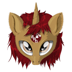 Size: 1280x1280 | Tagged: safe, artist:charrez, oc, oc only, oc:lucy light, pony, brony radio germany, head, psychedelic, realistic, solo