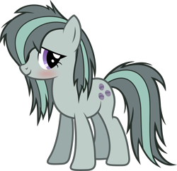 Size: 6000x5776 | Tagged: safe, artist:slb94, marble pie, 80s, absurd resolution, alternate hairstyle, blushing, cute, hair over one eye, marblebetes, messy mane, simple background, solo, transparent background, vector