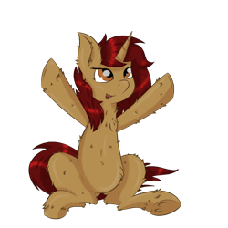 Size: 1280x1280 | Tagged: safe, artist:charrez, oc, oc only, oc:lucy light, pony, unicorn, brony radio germany, happy, sitting, smiling, solo, waving