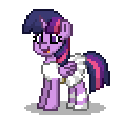 Size: 185x186 | Tagged: safe, twilight sparkle, twilight sparkle (alicorn), alicorn, pony, ballerina, clothes, cute, happy, leotard, pony town, shoes, simple background, skirt, skirt lift, transparent background, tutu, twiabetes, twilarina