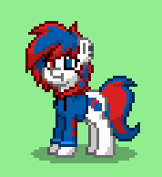 Size: 178x194 | Tagged: safe, screencap, oc, oc only, oc:3-dee, pony, clothes, green background, pony town, simple background, solo