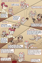 Size: 3000x4494 | Tagged: safe, artist:floofyfoxcomics, oc, oc only, oc:peppermint mocha (pegasusjedi), pegasus, pony, comic:a dash of peppermint, absurd resolution, bird house, braid, comic, female, filly, male, mare, mud, stallion, wingblade