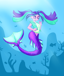 Size: 2149x2543 | Tagged: safe, artist:breeoche, aria blaze, mermaid, equestria girls, female, mermaidized, solo