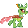 Size: 96x94 | Tagged: safe, artist:botchan-mlp, changedling, changeling, to where and back again, animated, background changeling, cute, cuteling, desktop ponies, gif, pixel art, simple background, solo, sprite, transparent background, trotting