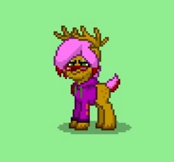 Size: 1855x1724 | Tagged: safe, artist:glitter-shell, oc, oc only, oc:mosina the deer, deer, pony, pixel art, pony town, solo