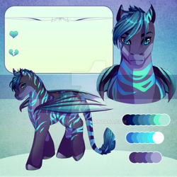 Size: 800x800 | Tagged: safe, artist:x-teeth-x, oc, oc only, bat pony, pony, reference sheet, solo, watermark