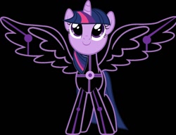 Size: 1280x985 | Tagged: safe, artist:marco444, twilight sparkle, twilight sparkle (alicorn), alicorn, pony, black background, clothes, cosplay, costume, crossover, disney, simple background, tron, tron legacy, uniform