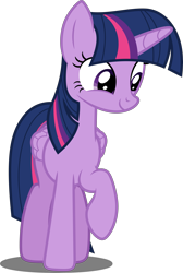 Size: 3367x5000 | Tagged: safe, artist:dashiesparkle, twilight sparkle, twilight sparkle (alicorn), alicorn, pony, what about discord?, .svg available, absurd resolution, cute, female, folded wings, mare, raised hoof, simple background, smiling, solo, transparent background, twiabetes, vector