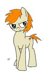 Size: 514x855 | Tagged: safe, artist:pizzamovies, oc, oc only, oc:pizzamovies, pony, cutie mark, male, simple background, smiling, smirk, solo, stallion, standing, transparent background, vector