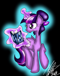 Size: 2000x2500 | Tagged: safe, artist:purple-ninja-kaylan, twilight sparkle, twilight sparkle (alicorn), alicorn, pony, book, magic, reading, solo, telekinesis