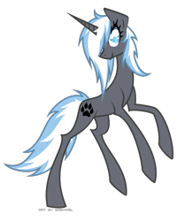 Size: 893x1119 | Tagged: safe, artist:basykail, oc, oc only, oc:coldyclaw, pony, unicorn, female, mare, rearing, simple background, solo, transparent background