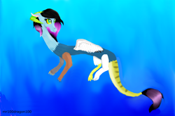 Size: 3984x2632 | Tagged: safe, artist:mr100dragon100, draconequus, pony, underwater, water